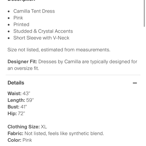 Silk Camilla dress size 14/16 - Picture 3 of 3